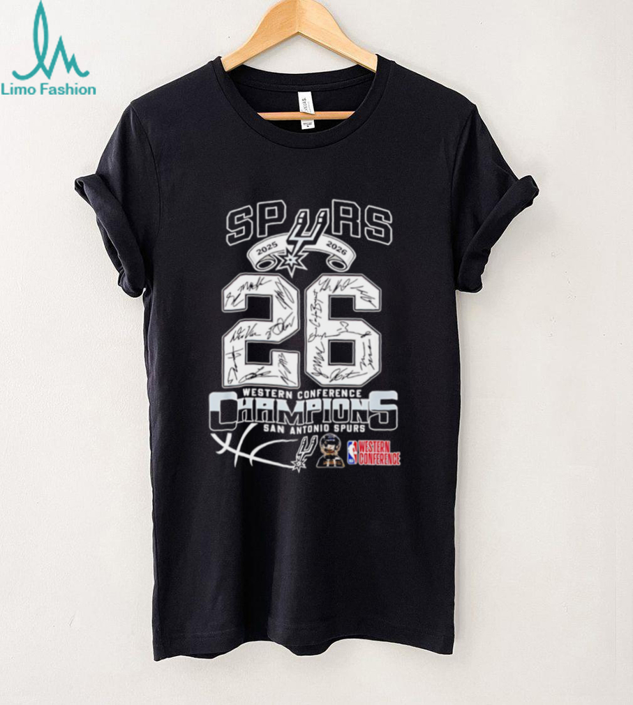 2025 2026 Western Conference Champions San Antonio Spurs signature shirt 2025 2026 Western Conference Champions San Antonio Spurs signature shirt