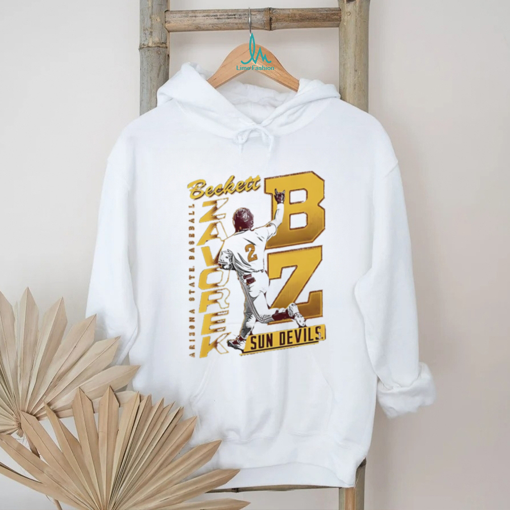 Arizona State Sun Devils Baseball Beckett Zavorke BZ number illustration shirt Arizona State Sun Devils Baseball Beckett Zavorke BZ number illustration shirt