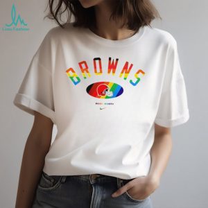 Cleveland Browns Pride Month Rainbow logo shirt