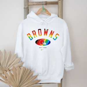 Cleveland Browns Pride Month Rainbow logo shirt