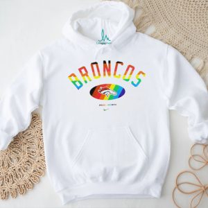 Denver Broncos Pride Month Rainbow logo shirt