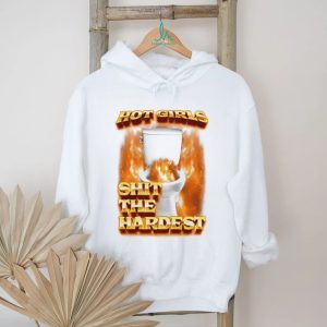 Hot girls shit the hardest flaming toilet graphic shirt