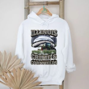 Illinois crime and cornfields text with Cloud Gate sculpture photo shirt