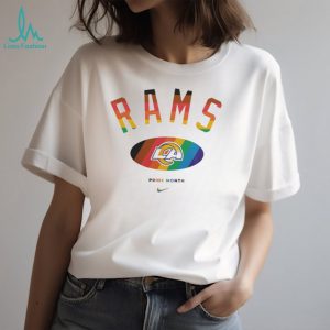 Los Angeles Rams Pride Month Rainbow logo shirt