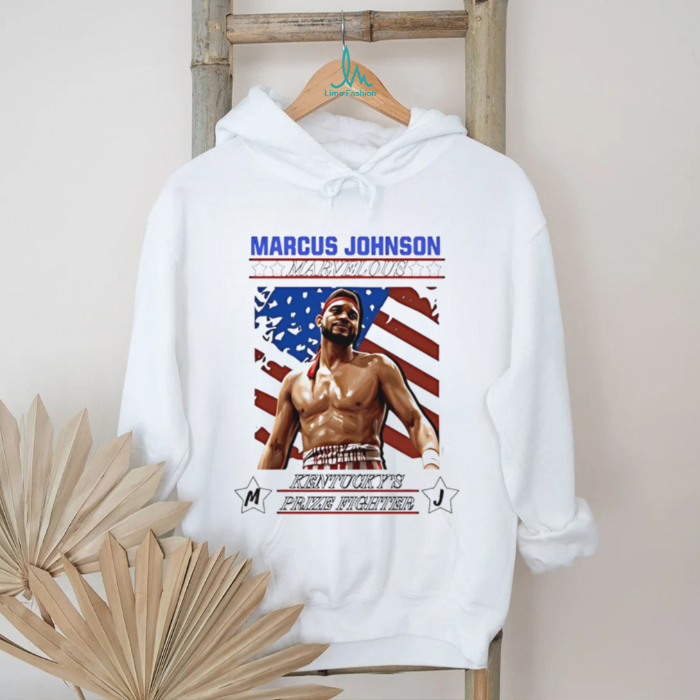 Marcus Johnson Marvelous Kentuckey prize fighter MJ flag shirt Marcus Johnson Marvelous Kentuckey prize fighter MJ flag shirt