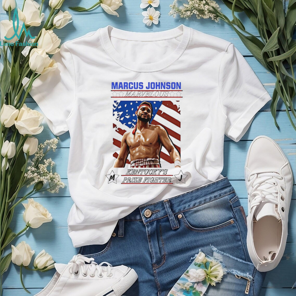 Marcus Johnson Marvelous Kentuckey prize fighter MJ flag shirt Marcus Johnson Marvelous Kentuckey prize fighter MJ flag shirt