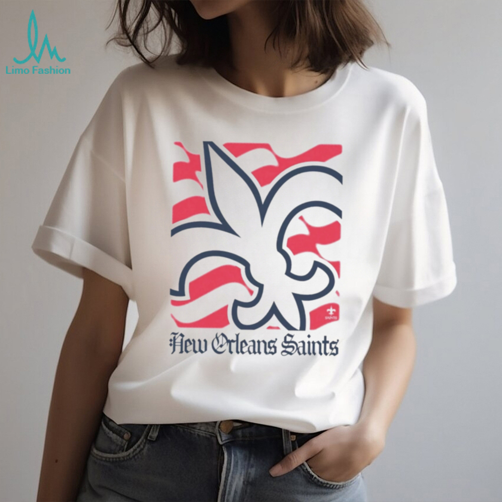 New Orleans Saints American 250th Flag Heritage Wordmark shirt New Orleans Saints American 250th Flag Heritage Wordmark shirt