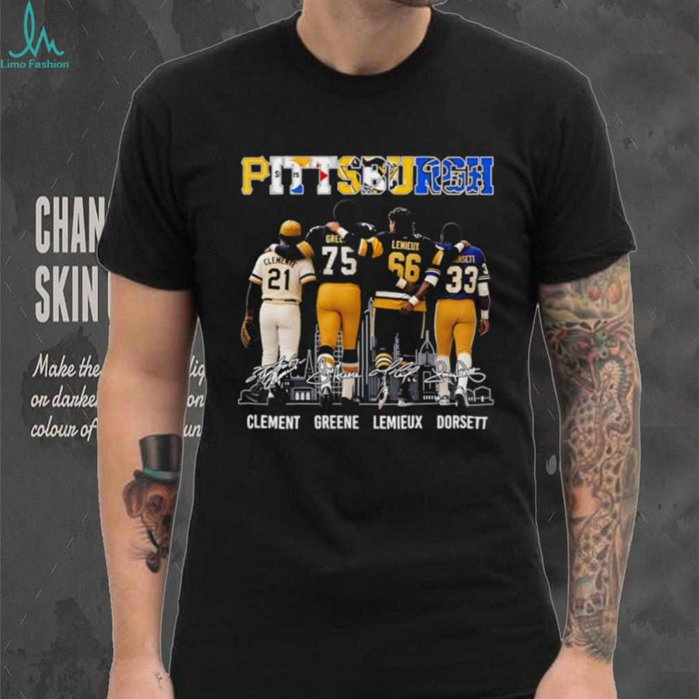 Pittsburgh Clement Greene Lemieux Dorsett signature shirt Pittsburgh Clement Greene Lemieux Dorsett signature shirt