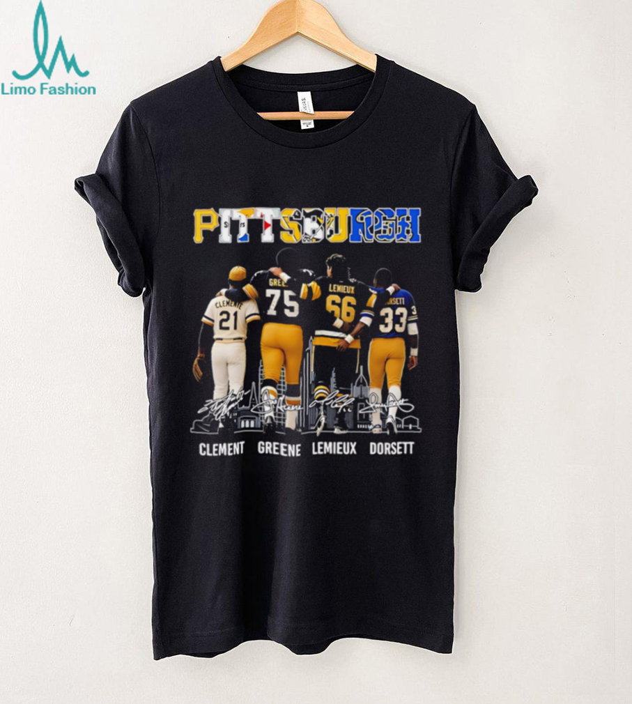 Pittsburgh Clement Greene Lemieux Dorsett signature shirt Pittsburgh Clement Greene Lemieux Dorsett signature shirt