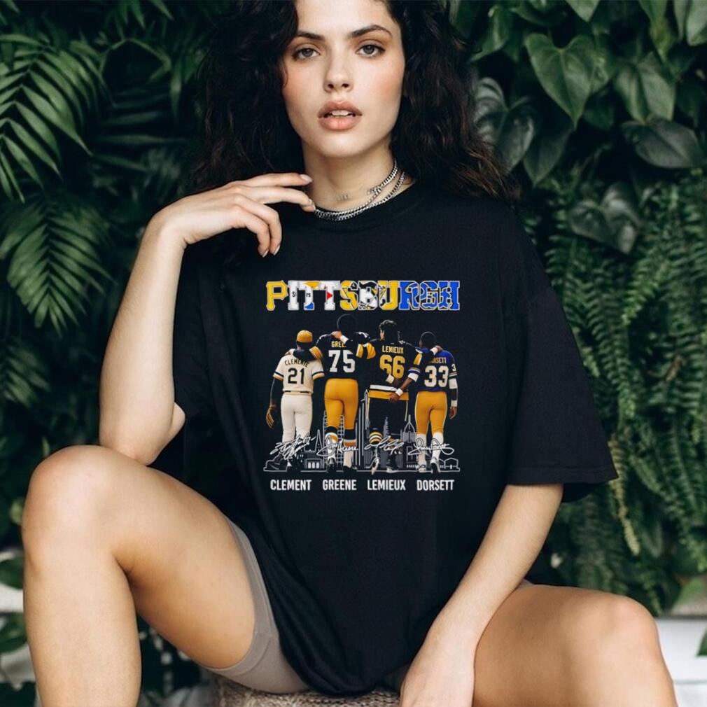 Pittsburgh Clement Greene Lemieux Dorsett signature shirt Pittsburgh Clement Greene Lemieux Dorsett signature shirt