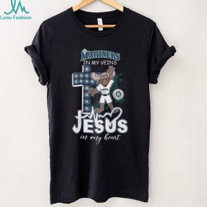 Seattle Mariners Faith Baseball Cross Jesus In My Heart Shirt