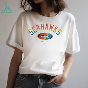 Seattle Seahawks Pride Month Rainbow logo shirt