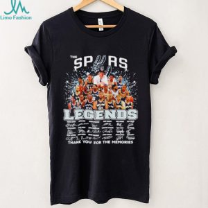 The San Antonio Spurs Legends thank you for the memories signatures shirt