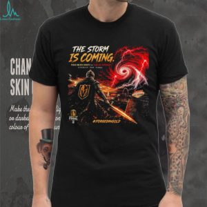 Vegas Golden Knights vs Carolina Hurricanes the storm is coming graphic shirt