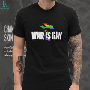War is gay rainbow plane graphic shirt War is gay rainbow plane graphic shirt