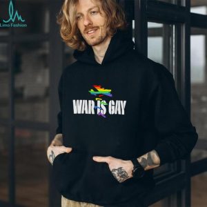 War is gay rainbow plane graphic shirt
