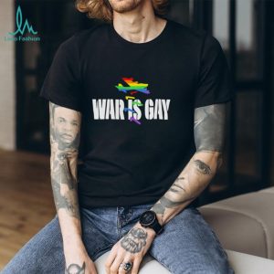 War is gay rainbow plane graphic shirt