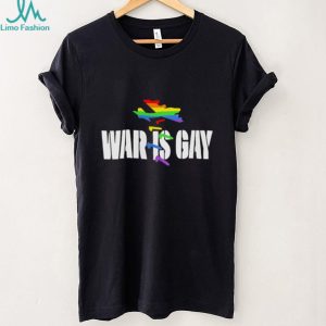 War is gay rainbow plane graphic shirt
