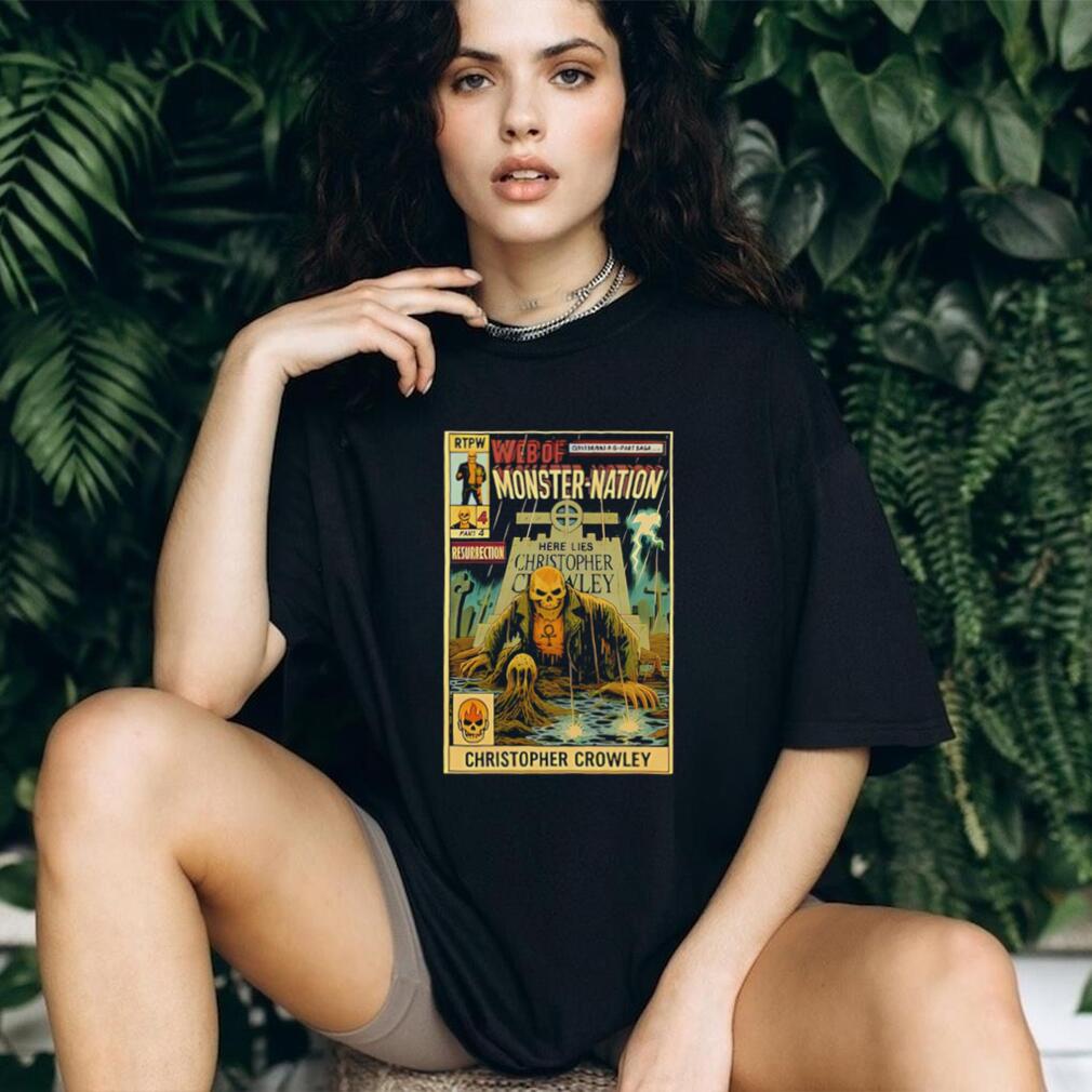 Web of Monster Nation Christopher Crowley skeleton comic shirt Web of Monster Nation Christopher Crowley skeleton comic shirt
