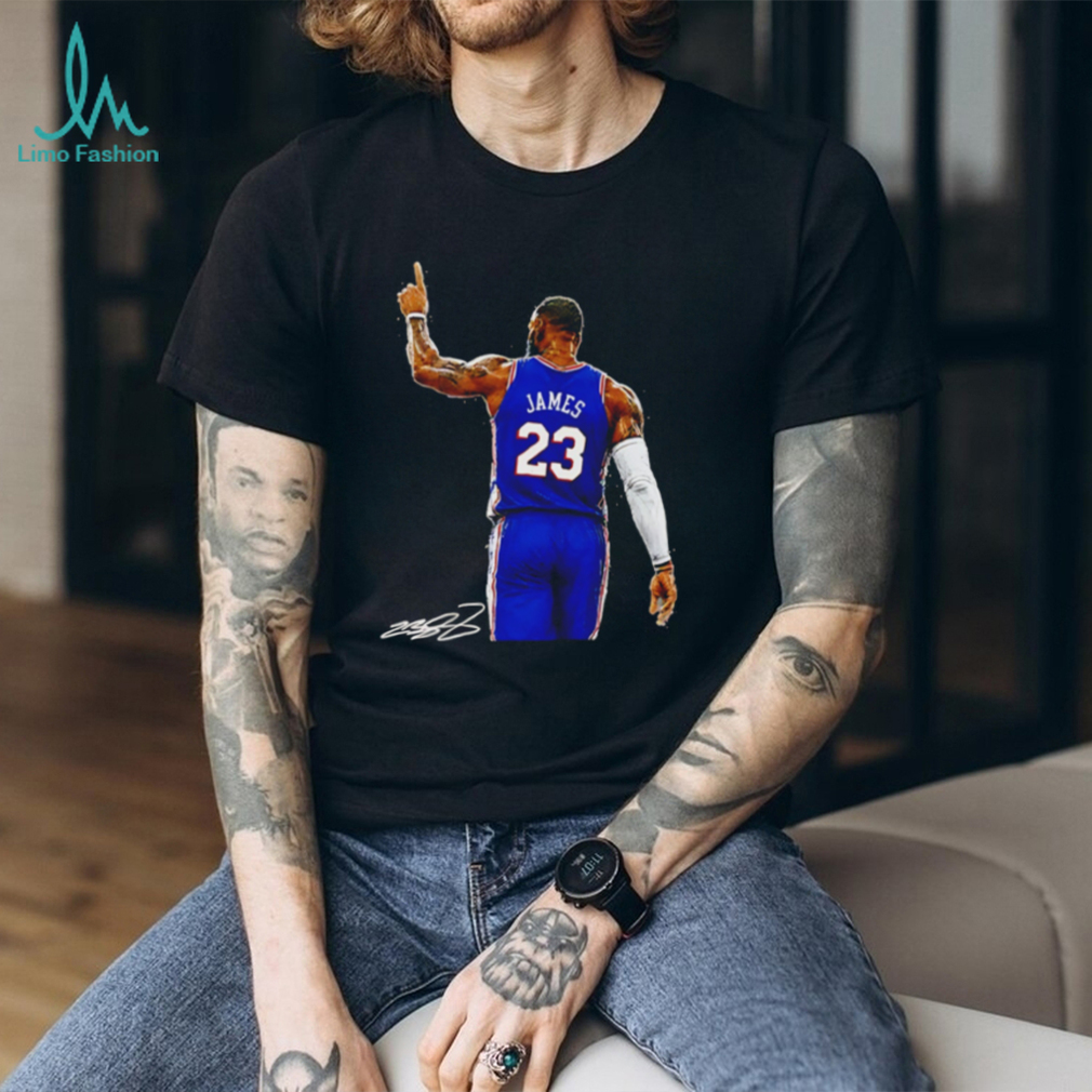 LeBron James Pointing Philadelphia 76ers Basketball 2026 Signature