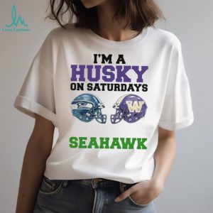 Washington Husky Saturday Seahawk Sunday Football Fan T Shirt Washington Husky Saturday Seahawk Sunday Football Fan T Shirt