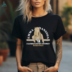 Emma Johansson Cal Baptist basketball cartoon shirt