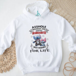 Stitch asshole grandpa and smartass granddaughter best friends for life shirt