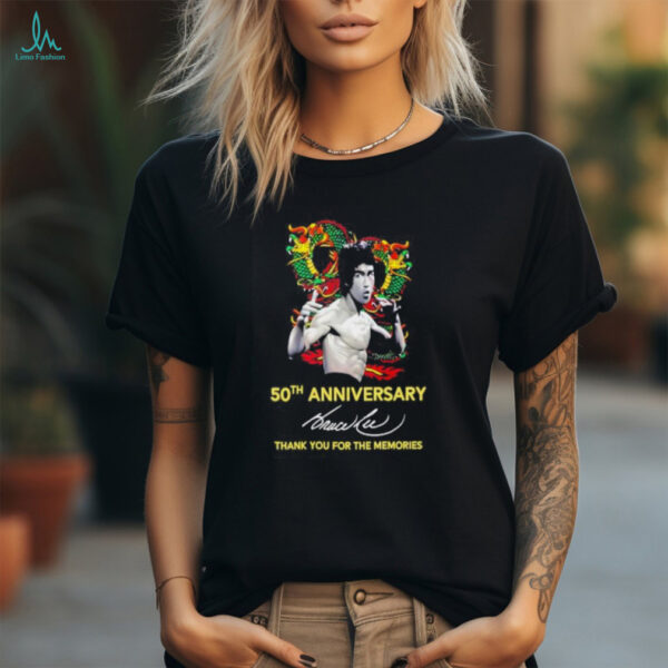 Bruce Lee The Dragon 50th anniversary thank you for the memories shirt