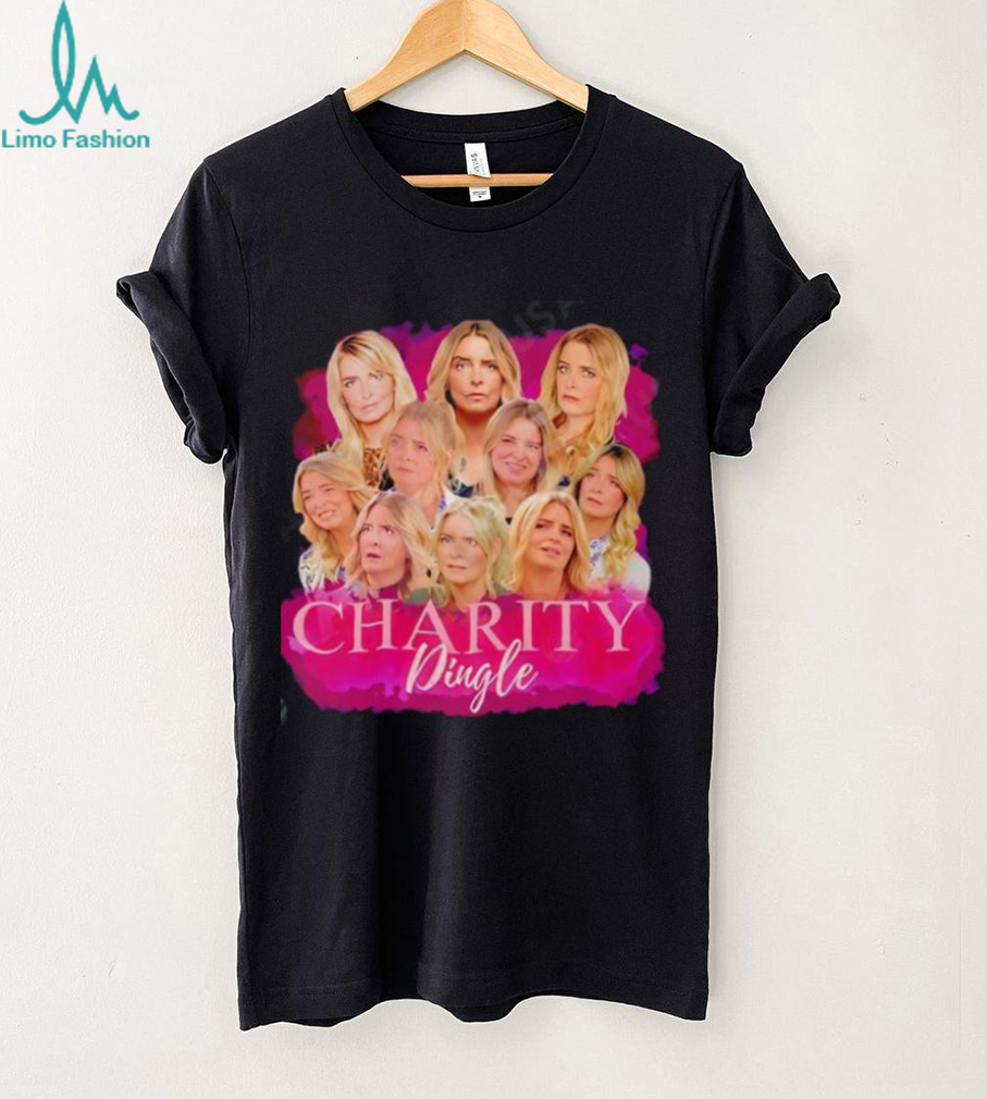 Charity Dingle Fan Collage Pink Themed Graphic Shirt