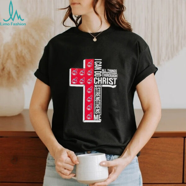 Cross Cleveland Indians I can do all things through Christ who strengthens me shirt