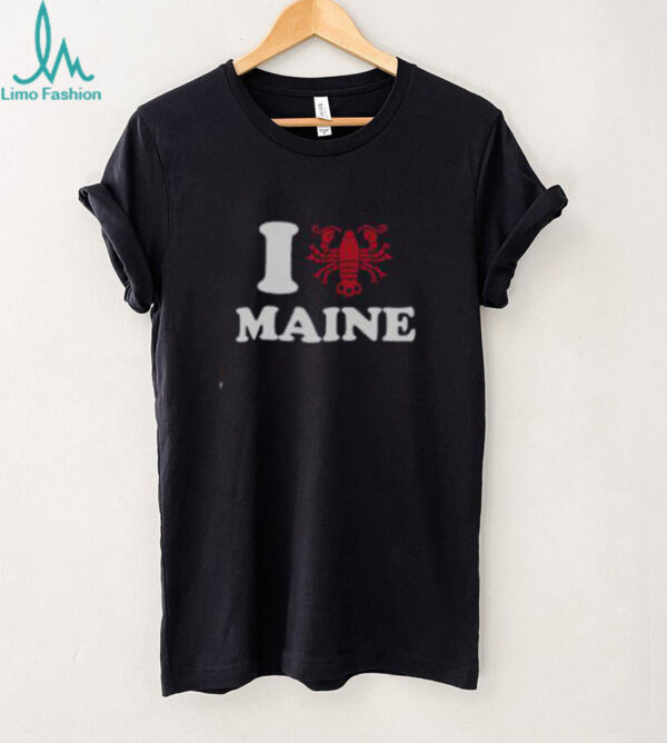 Good I Love Maine Heart As Lobster T Shirt Recovered