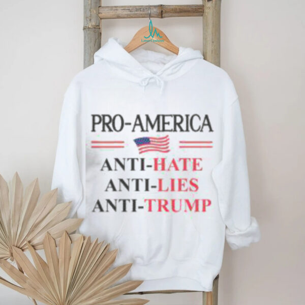 Good Pro America Anti Trump Hate Lies Resist Sign Anti Trump Flag T Shirt