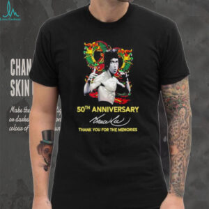 Bruce Lee The Dragon 50th anniversary thank you for the memories shirt