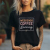 Happy Weekends Coffee Running Cute Retro Mom Life Sayings T Shirt Recovered