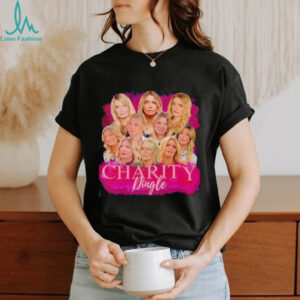 Charity Dingle Fan Collage Pink Themed Graphic Shirt