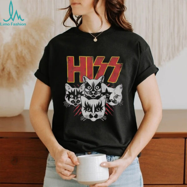 Kiss Hiss Cats Black T Shirt