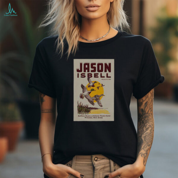 Official Jason Isbell February 23 2025 McCarter Theatre Princeton NJ Tour Poster T Shirt