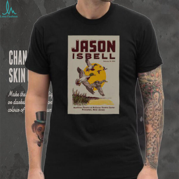 Official Jason Isbell February 23 2025 McCarter Theatre Princeton NJ Tour Poster T Shirt