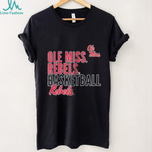 Ole Miss basketball text logo overlay shirt