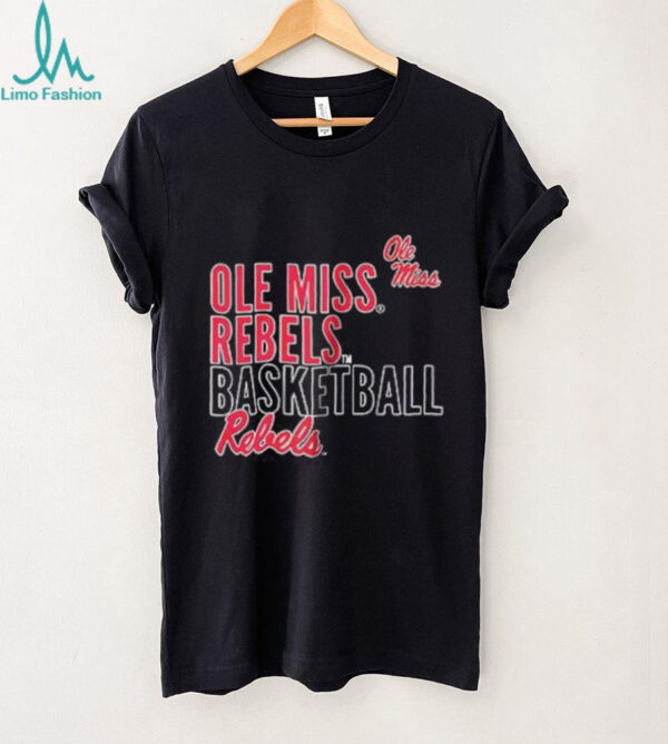 Ole Miss basketball text logo overlay shirt