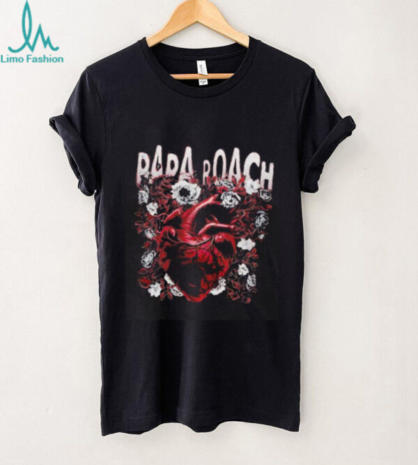 Papa Roach heart and roses shirt