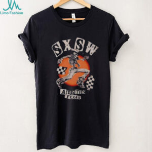 SXSW Austin Texas Skeleton Cowboy Unisex T shirt