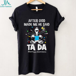 Snoopy and Woodstock after god made me he said ta da autism awareness shirt