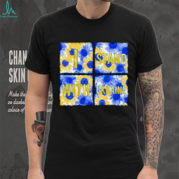 Stand With Ukraine Blue Yellow Sunflower shirt