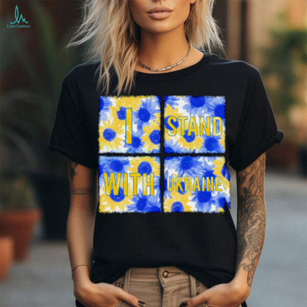 Stand With Ukraine Blue Yellow Sunflower shirt