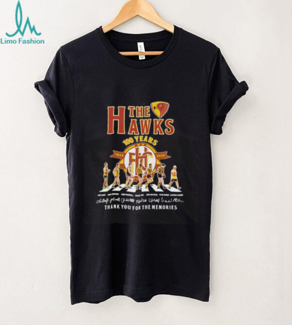 The Hawks 100 years 1025 2025 Abbey Road thank you for the memories shirt