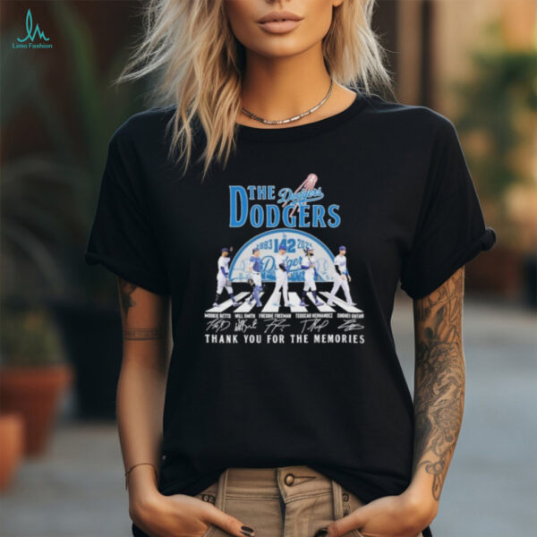 The Los Angeles Dodgers 1883 2025 142th Thank You For The Memories Signatures T shirts