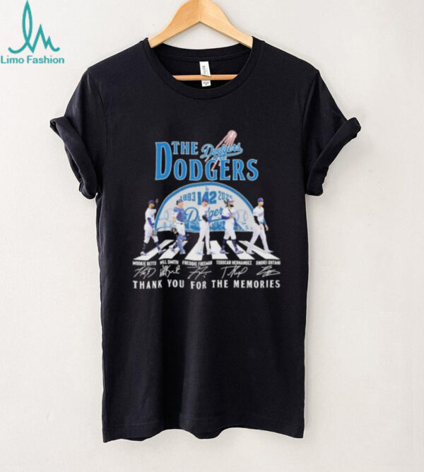 The Los Angeles Dodgers 1883 2025 142th Thank You For The Memories Signatures T shirts