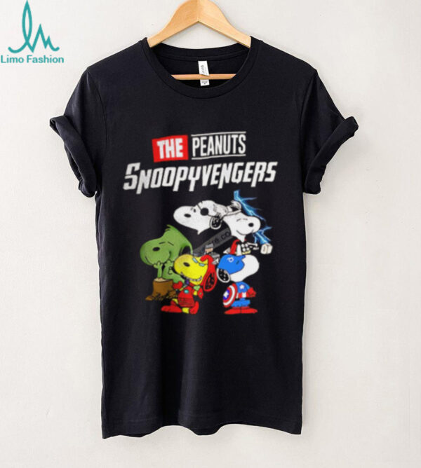 The Peanuts Snoopy Avengers cartoon shirt