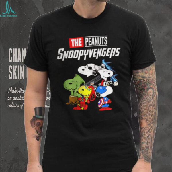 The Peanuts Snoopy Avengers cartoon shirt